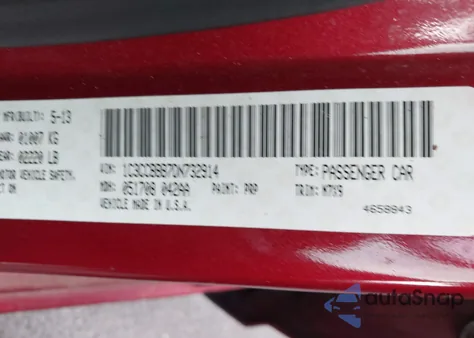 2013 Chrysler 200 Touring z USA, uszkodzony, nr VIN 1C3CCBBB7DN732914